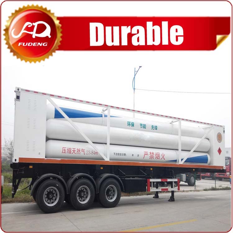 3 axle tube skid container CNG long tube tank trailer